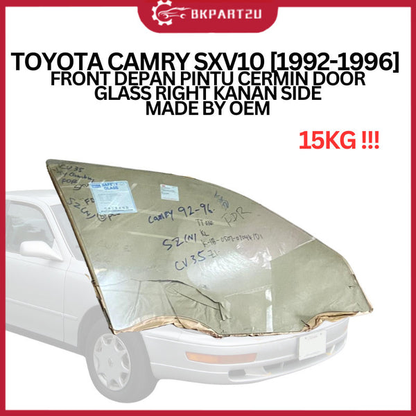TOYOTA CAMRY SXV10 [1992-1996]  FRONT DEPAN PINTU CERMIN DOOR GLASS RIGHT KANAN SIDE MADE BY OEM