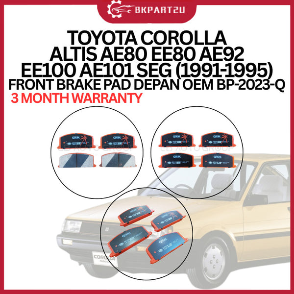 TOYOTA COROLLA ALTIS AE80 EE80 AE92 EE100 AE101 SEG 1991-1995 Front Brake Pad Depan Oem BP-2023-Q