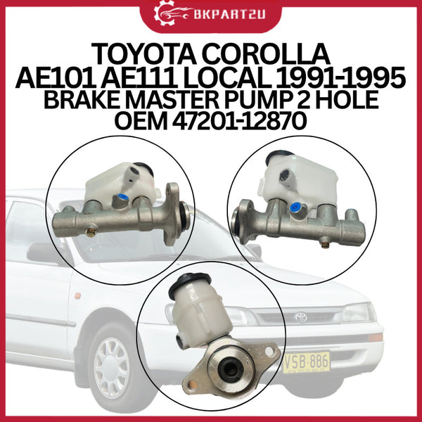 TOYOTA COROLLA AE101 AE111 LOCAL 1991-1995 BRAKE MASTER PUMP 2 HOLE OEM 47201-12870 3 MONTH WARRANTY