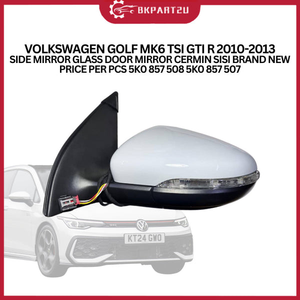 VOLKSWAGEN GOLF MK6 TSI GTI R 2010-2013 DOOR SIDE MIRROR GLASS CERMIN SISI NEW PRICE PER PCS 5K0 857 508 5K0 857 507