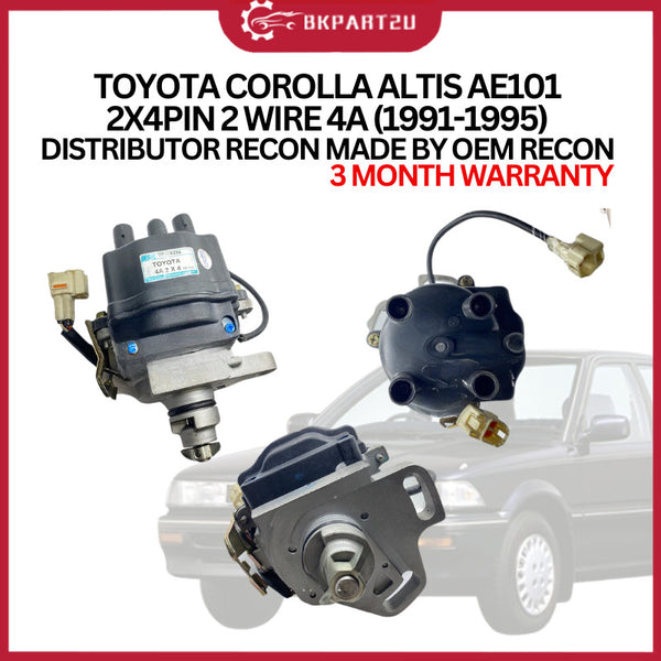 TOYOTA COROLLA ALTIS AE101 2X4PIN 2 WIRE 4A (1991-1995) DISTRIBUTOR OEM RECON 3 MONTH WARRANTY