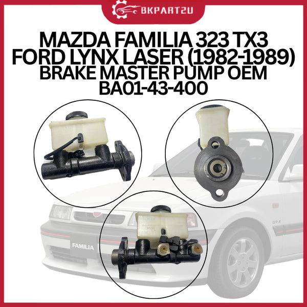 MAZDA FAMILIA 323 TX3 FORD LYNX LASER (1982-1989) BRAKE MASTER PUMP BRAKE OEM 3 MONTH WARRANTY BA01-43-400