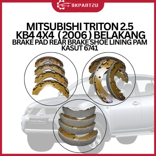 MITSUBISHI TRITON 2.5 KB4 4X4 2006 BELAKANG BRAKE PAD REAR BRAKE SHOE LINING PAM KASUT 6741