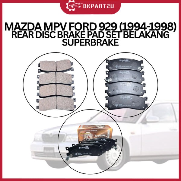 MAZDA MPV FORD 929 (1994-1998) REAR DISC BRAKE PAD SET BELAKANG SUPERBRAKE