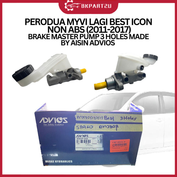 Perodua Myvi Lagi Best Icon Non Abs (2011-2017) Brake Master Pump 3 Holes Made By Aisin Advios 3 Month Warranty
