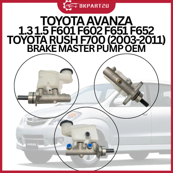 TOYOTA AVANZA 1.3 1.5 F601 F602 F651 F652 RUSH F700 (2003-2011) BRAKE MASTER PUMP 3 MONTH WARRANTY