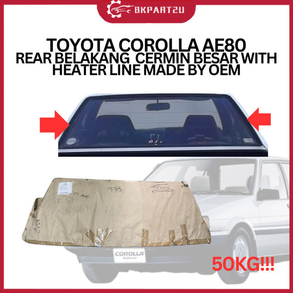 TOYOTA COROLLA AE80 REAR BELAKANG  CERMIN BESAR WITH HEATER LINE MADE BY OEM