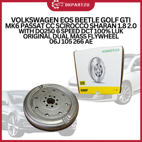 VOLKSWAGEN BEETLE GOLF GTI MK6 PASSAT CC SCIROCCO SHARAN 1.8 2.0 DQ250 6SPEED LUK ORI DUAL MASS FLYWHEEL 06J 105 266 AE