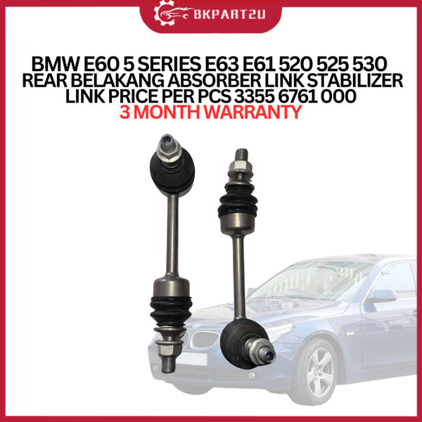 BMW E60 5 SERIES E63 E61 520 525 530 REAR BELAKANG ABSORBER LINK STABILIZER LINK 3355 6761 000 3 MONTH WARRANTY