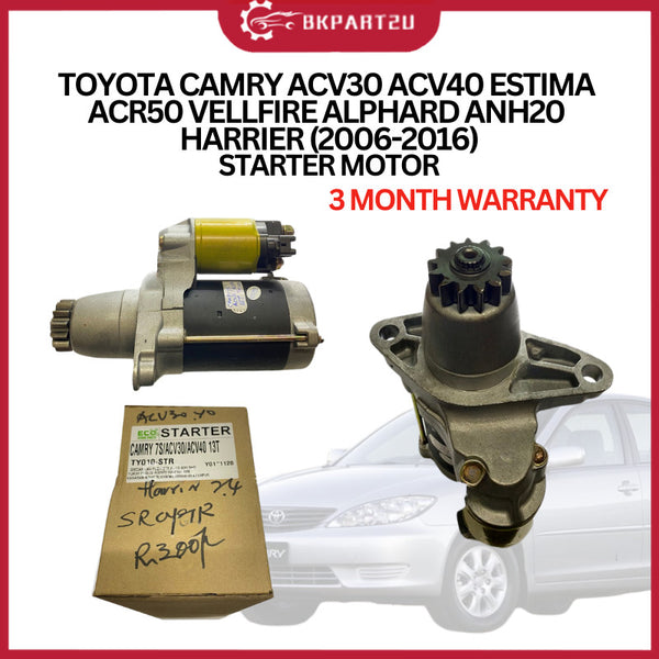 TOYOTA CAMRY ACV30 ACV40 ESTIMA ACR50 VELLFIRE ALPHARD ANH20 HARRIER (2006-2016) STARTER MOTOR 3 MONTH WARRANTY