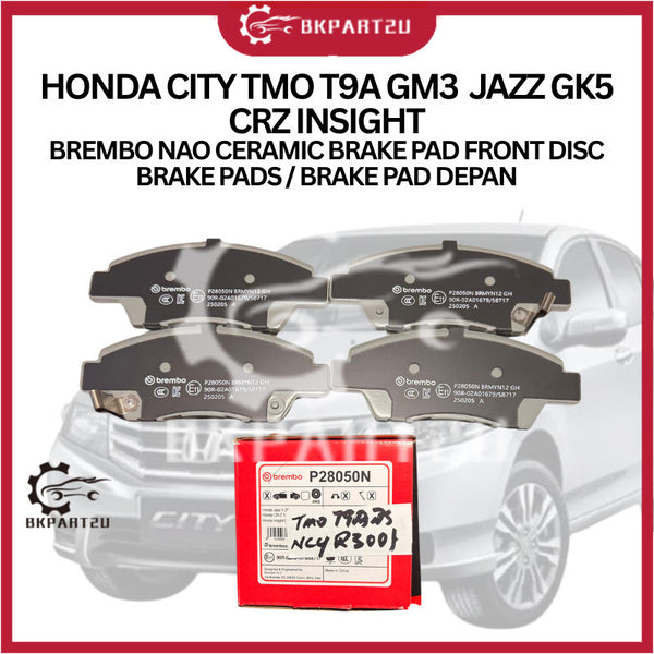 HONDA CITY TMO T9A GM3  JAZZ GK5 CRZ INSIGHT BREMBO NAO CERAMIC BRAKE PAD FRONT DISC BRAKE PADS / BRAKE PAD DEPAN