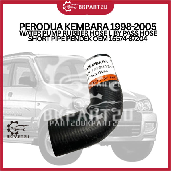 PERODUA KEMBARA 1998-2005 WATER PUMP RUBBER HOSE L BY PASS HOSE SHORT PIPE PENDEK OEM 16574-87Z04