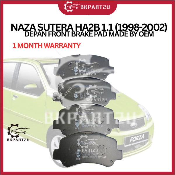 NAZA SUTERA HA2B 1.1 (1998-2002) DEPAN FRONT BRAKE PAD MADE BY OEM 1 MONTH WARRANTY
