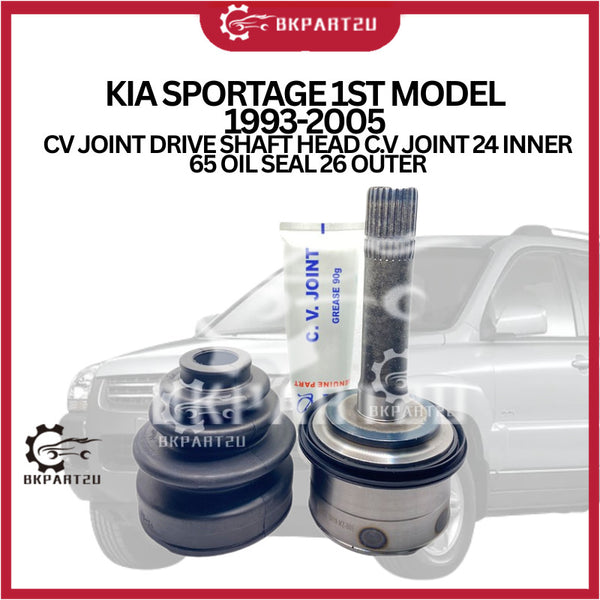KIA SPORTAGE 1ST MODEL 1993-2005 CV JOINT DRIVE SHAFT HEAD C.V JOINT 24 INNER 65 OIL SEAL 26 OUTER