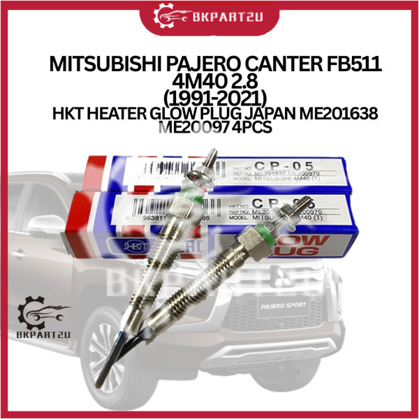 MITSUBISHI PAJERO CANTER FB511 4M40 2.8 (1991-2021) HKT HEATER GLOW PLUG JAPAN ME201638 ME20097 4PCS