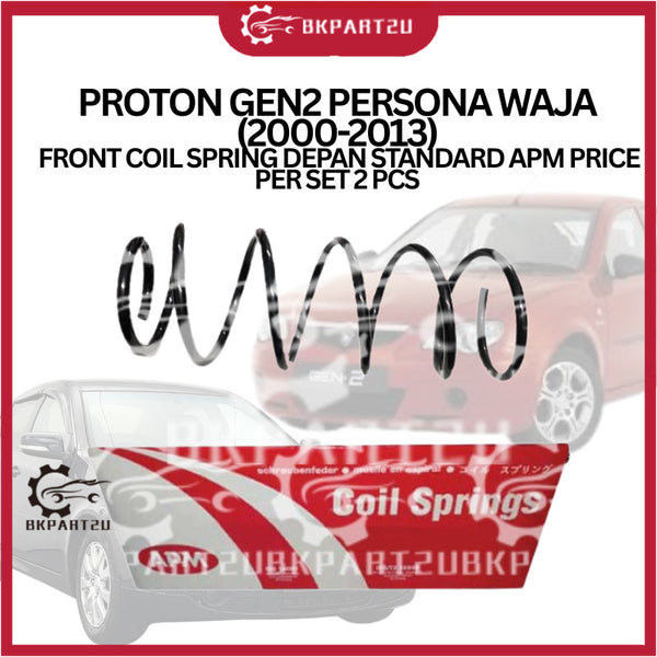 PROTON GEN2 PERSONA WAJA (2000-2013) FRONT COIL SPRING DEPAN STANDARD APM PRICE PER SET 2 PCS
