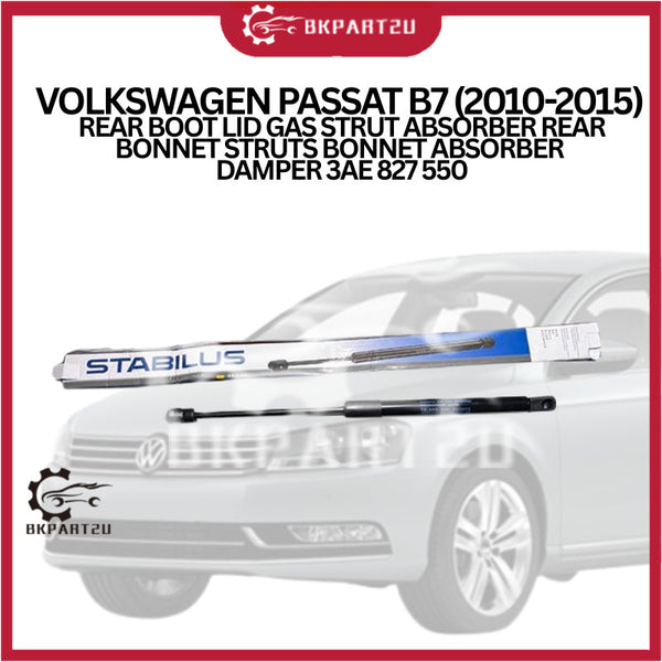 VOLKSWAGEN PASSAT B7 (2010-2015) REAR BOOT LID GAS STRUT ABSORBER REAR BONNET STRUTS BONNET ABSORBER DAMPER 3AE 827 550