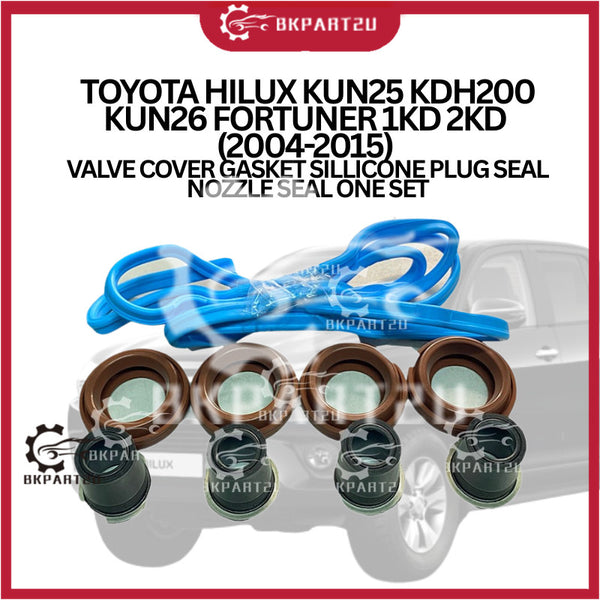 Toyota Hilux Kun25 Kdh200 Kun26 Fortuner 1kd 2kd (2004-2015) Valve Cover Gasket Sillicone Plug Seal Nozzle Seal One Set