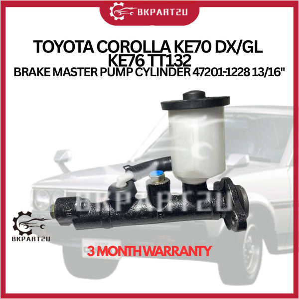 TOYOTA COROLLA KE70 DX/GL KE76 TT132 BRAKE MASTER PUMP CYLINDER 47201-1228 13/16'' 3 MONTH WARRANTY