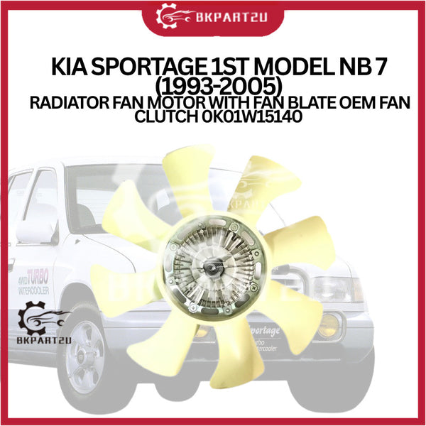 KIA SPORTAGE 1ST MODEL NB 7 (1993-2005) RADIATOR FAN MOTOR WITH FAN BLATE OEM FAN CLUTCH 0K01W15140