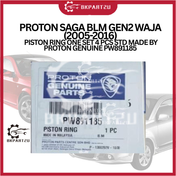 PROTON SAGA BLM GEN2 WAJA (2005-2016) PISTON RING ONE SET 4 PCS STD MADE BY PROTON GENUINE PW891185