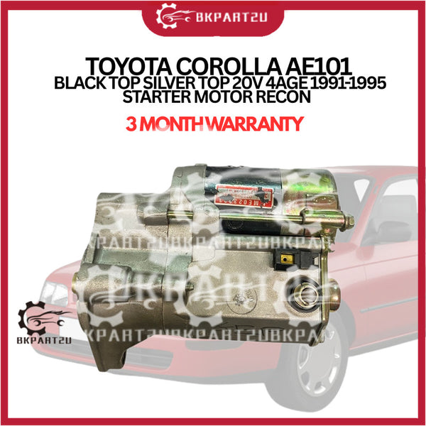 TOYOTA COROLLA AE101 BLACK TOP SILVER TOP 20V 4AGE 1991-1995 STARTER MOTOR RECON 3 MONTH WARRANTY